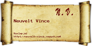 Neuvelt Vince névjegykártya